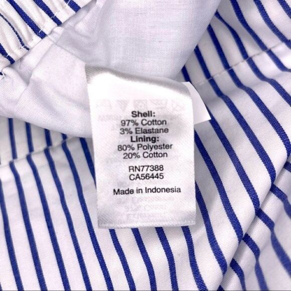 J. Crew Cocktail Hours Ruffle Striped Tiered Skirt Nwt 4 Blue & White - Picture 11 of 13